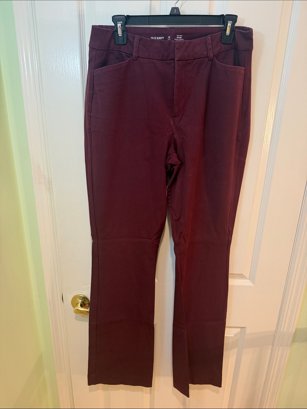 Old Navy Women's Burgundy Straight-Leg Pants